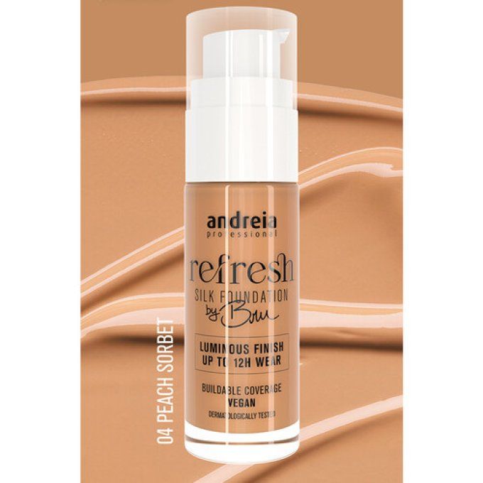 Refresh Silk Foundation by Bru - 04 Peach Sorbet - Andreia