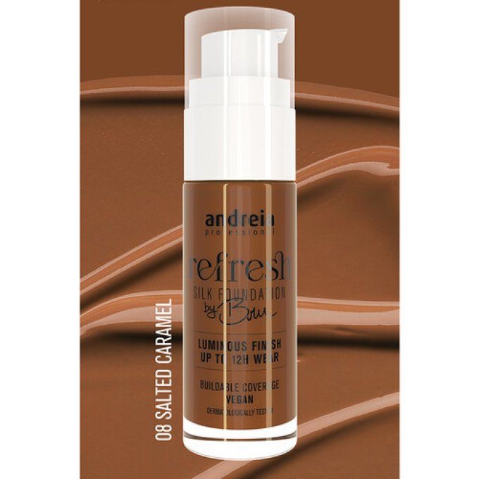  Refresh Silk Foundation by Bru - 08 Salted Caramel - Andreia