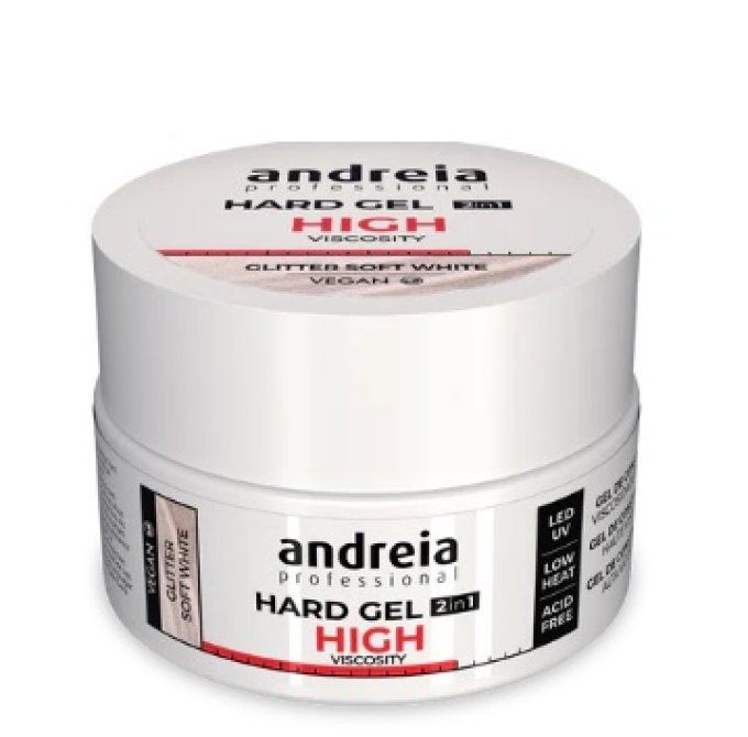 Gel Glitter Soft White 22g - HV - Andreia