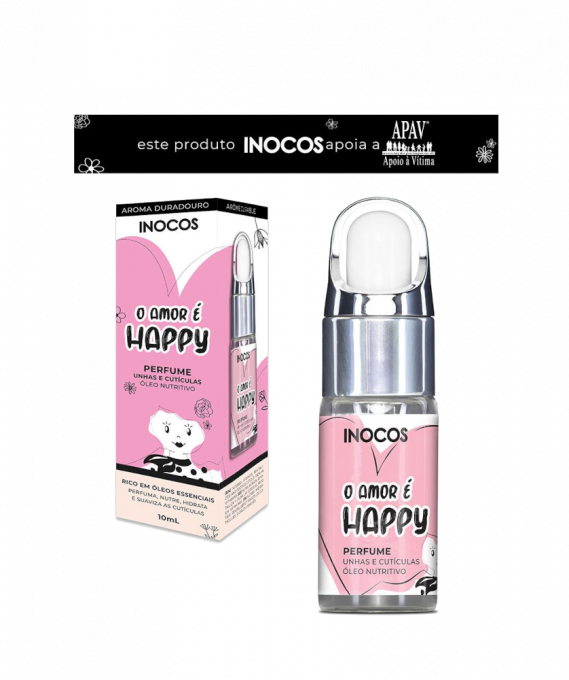 Parfum huile cuticules INOCOS O AMOR É HAPPY , 10ML