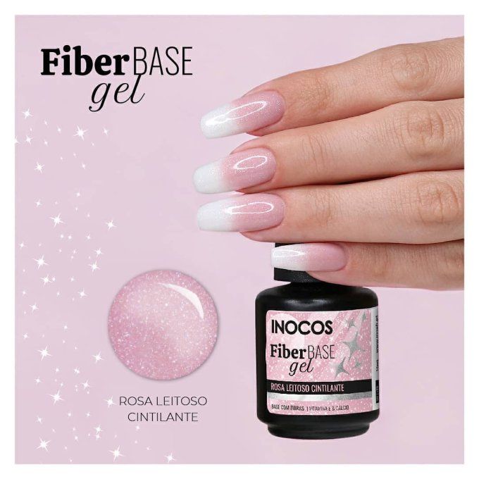 FIBER BASE GEL ROSE SCINTILLANT 