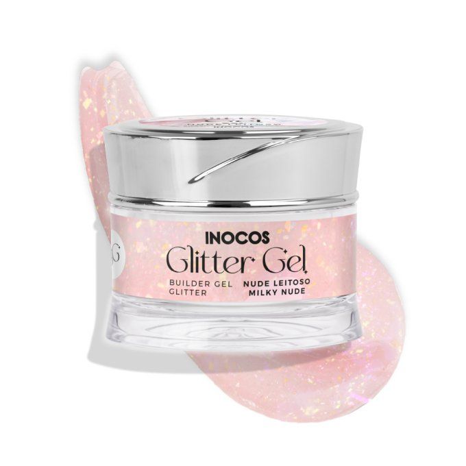 Glitter gel 50gr - Nude cassé - Inocos