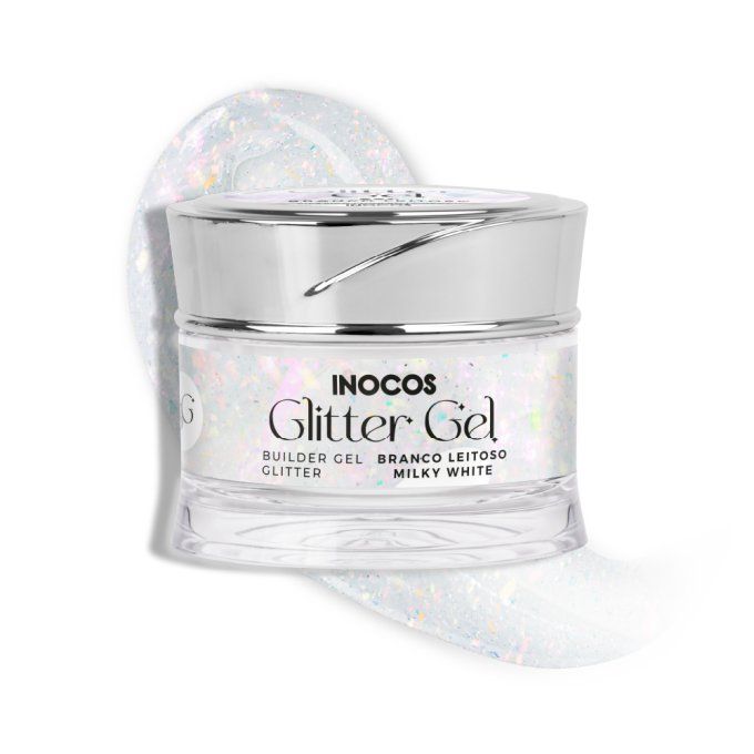 Glitter gel 50gr - Blanc cassé - Inocos