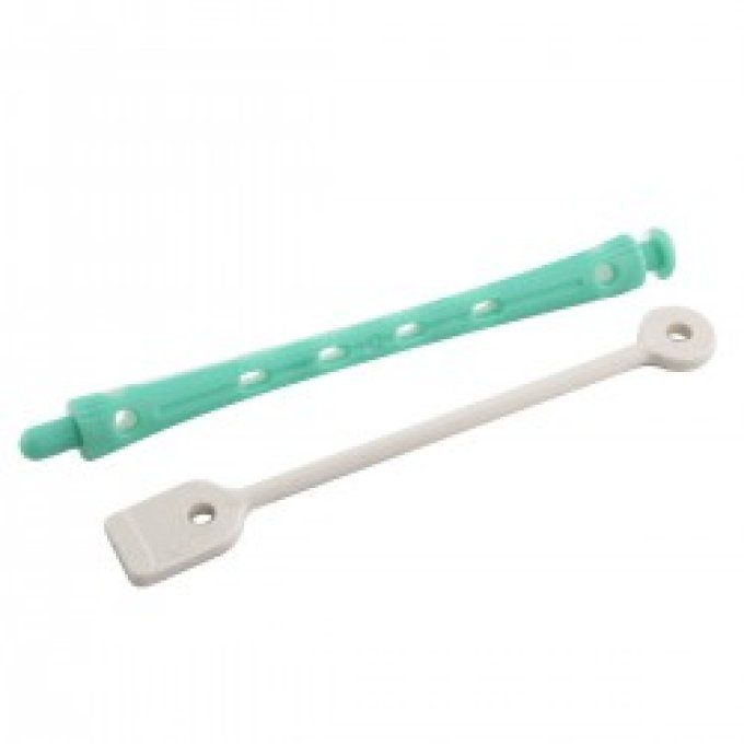 Bigoudis vert et blanc n02 12pcs