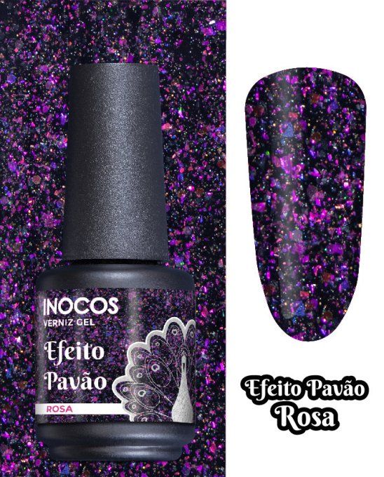 Gelish Inocos Efeito Pavao Rosa