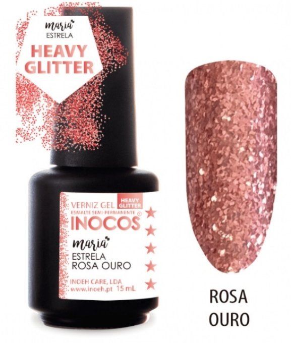 Gelish Inocos Estrela rosa ouro