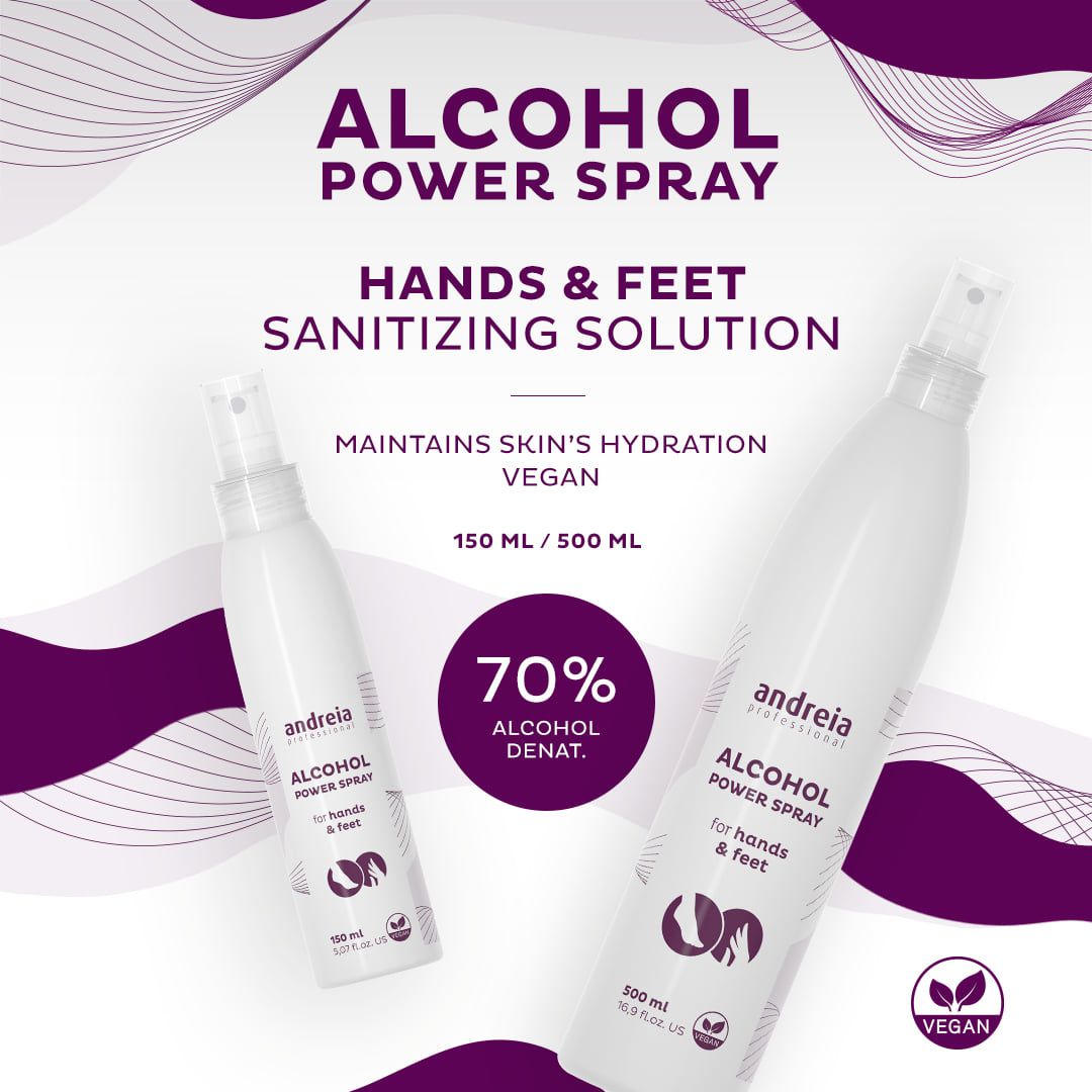 Alcohol Power Spray – mains et pieds – 500ml