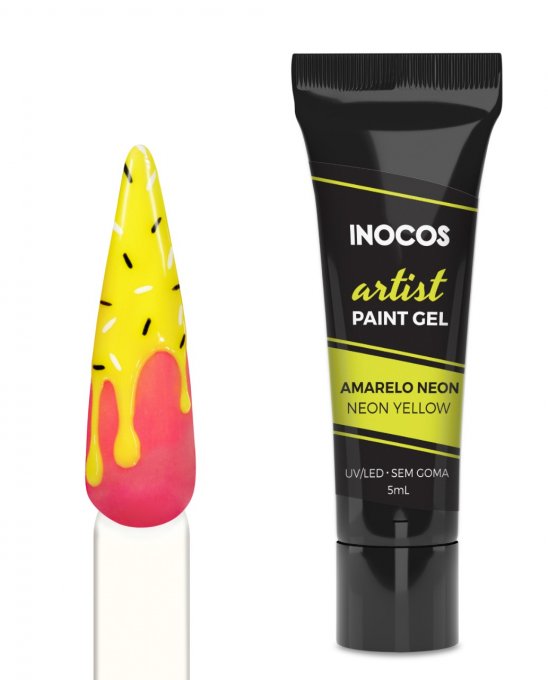 PAINT GEL NAIL ART YELLOW NEON