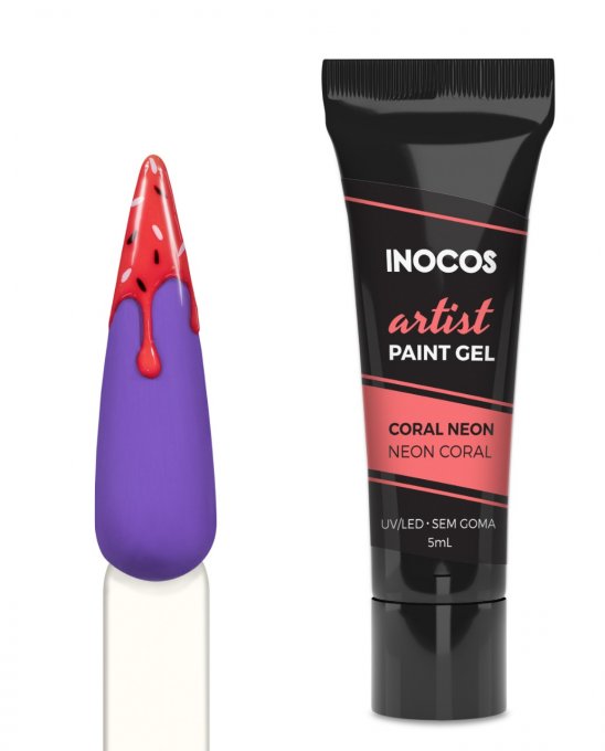 PAINT GEL NAIL ART CORAIL NEON