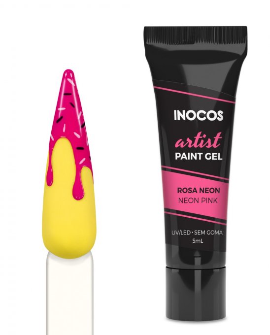 INOCOS PAINT GEL NAIL ART PINK NEON