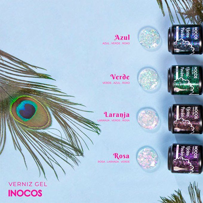 Gelish Inocos Efeito pavao Verde 