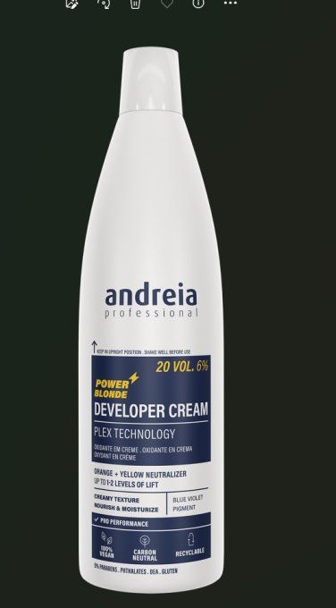 Developer cream Power blond 20VOL 200ml Andreia Profissional
