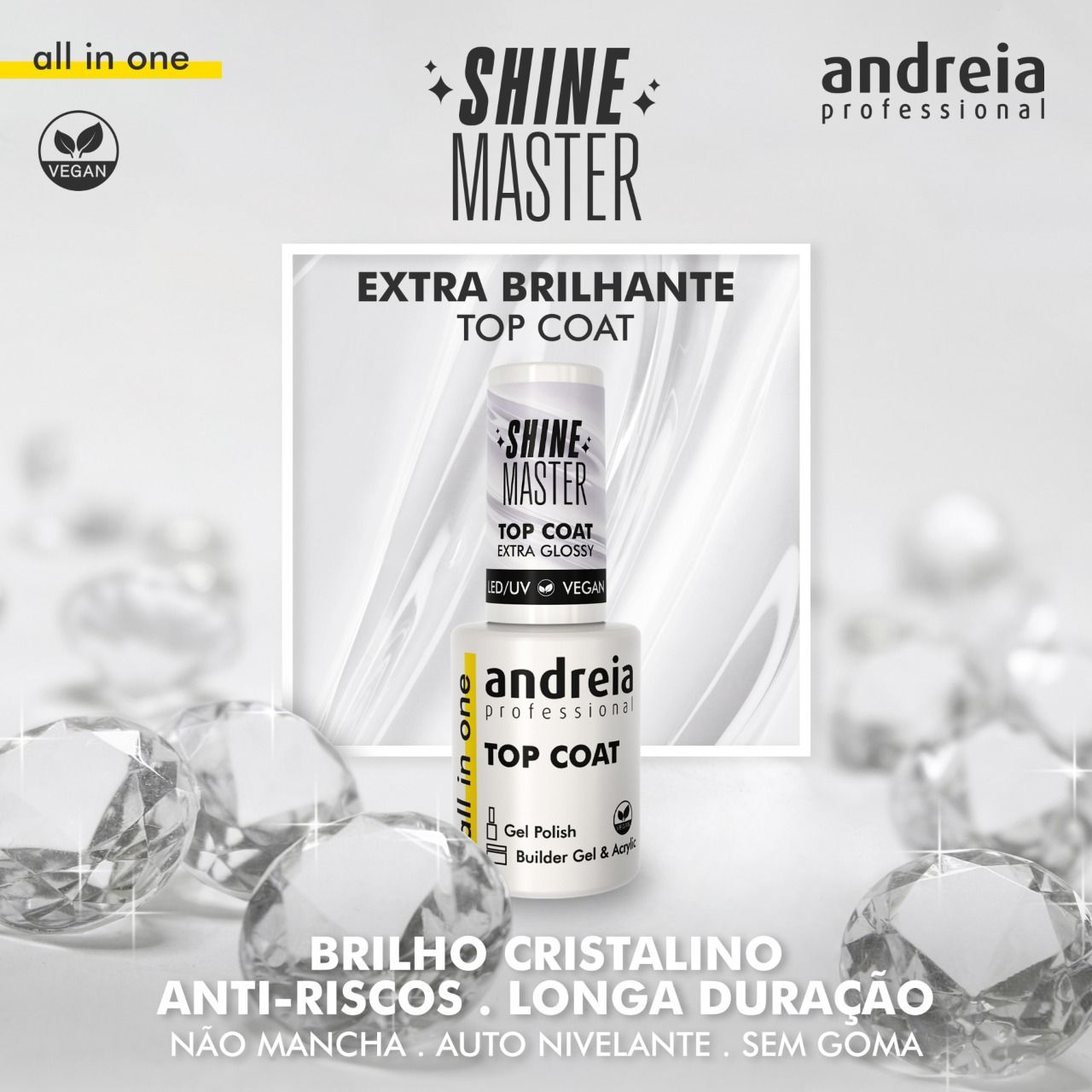 Top coat (NO WIPE) Shine master - Andreia