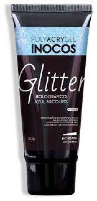 Polyacrygel Inocos Blue Arc en ciel HOLOGRAFIC Glitter