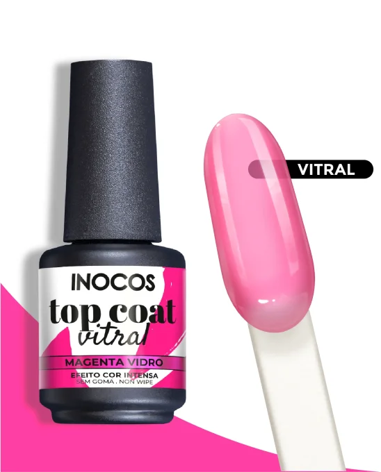 TOP COAT VITRAL MAGENTA VITRE 15ML